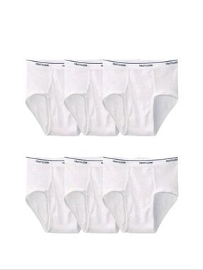 Set 6 New Vtg. Mens Fruit of the Loom Tighty Whitey Briefs Underware Size 2XL